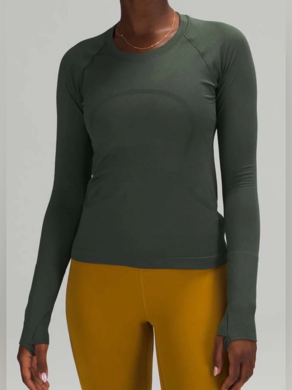 Lululemon Swiftly Tech Long Sleeve 2.0 Olive Green Size 12